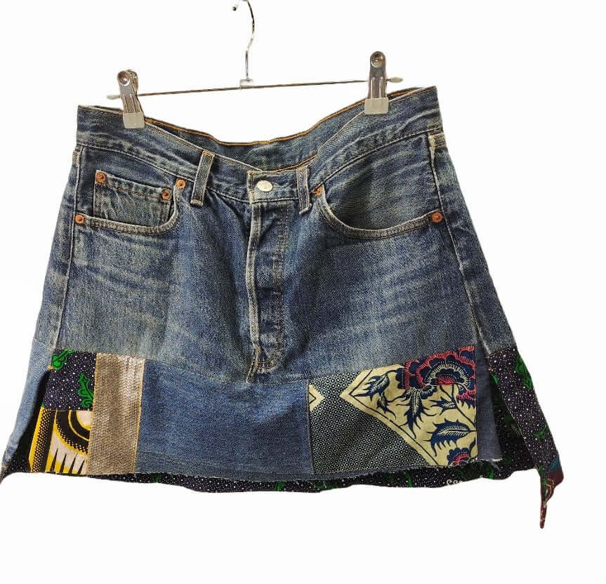 Reworked 501 Short Skirt 33"WAIST