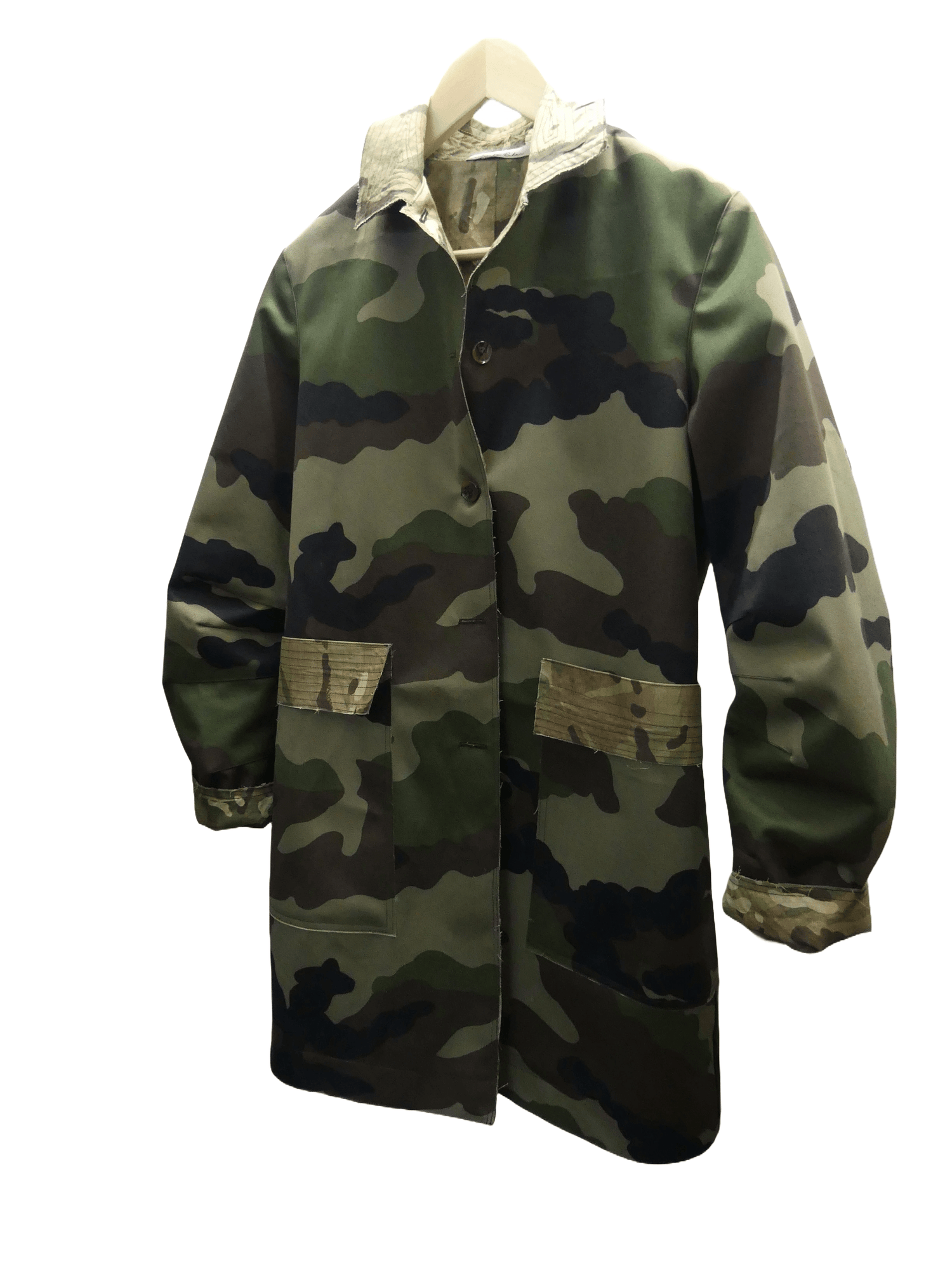 Eko Lined Camo Coat - Ariike Ruban Studio