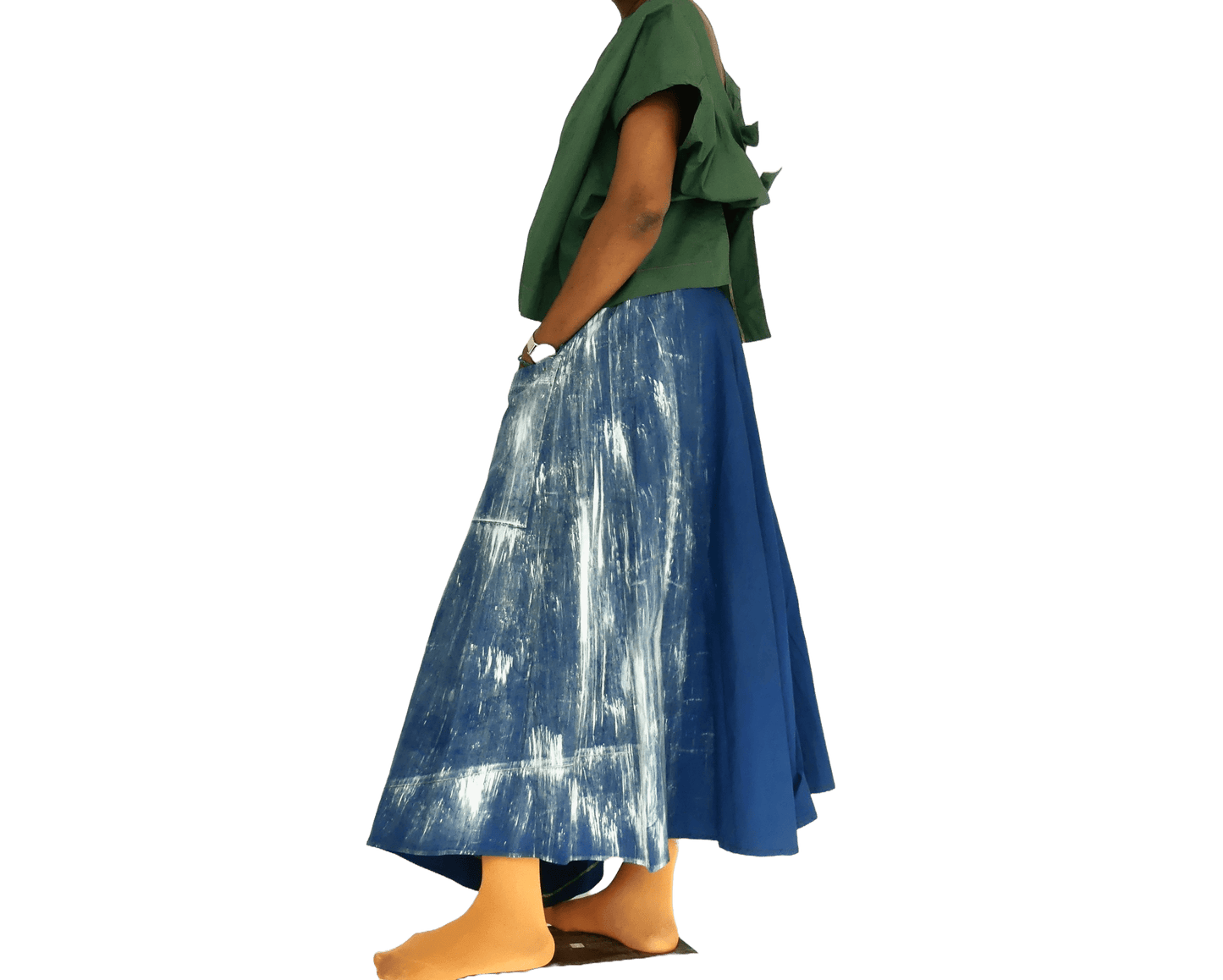 Iro Hand Dyed 100% Cotton Poplin Skirt - Ariike Ruban Studio