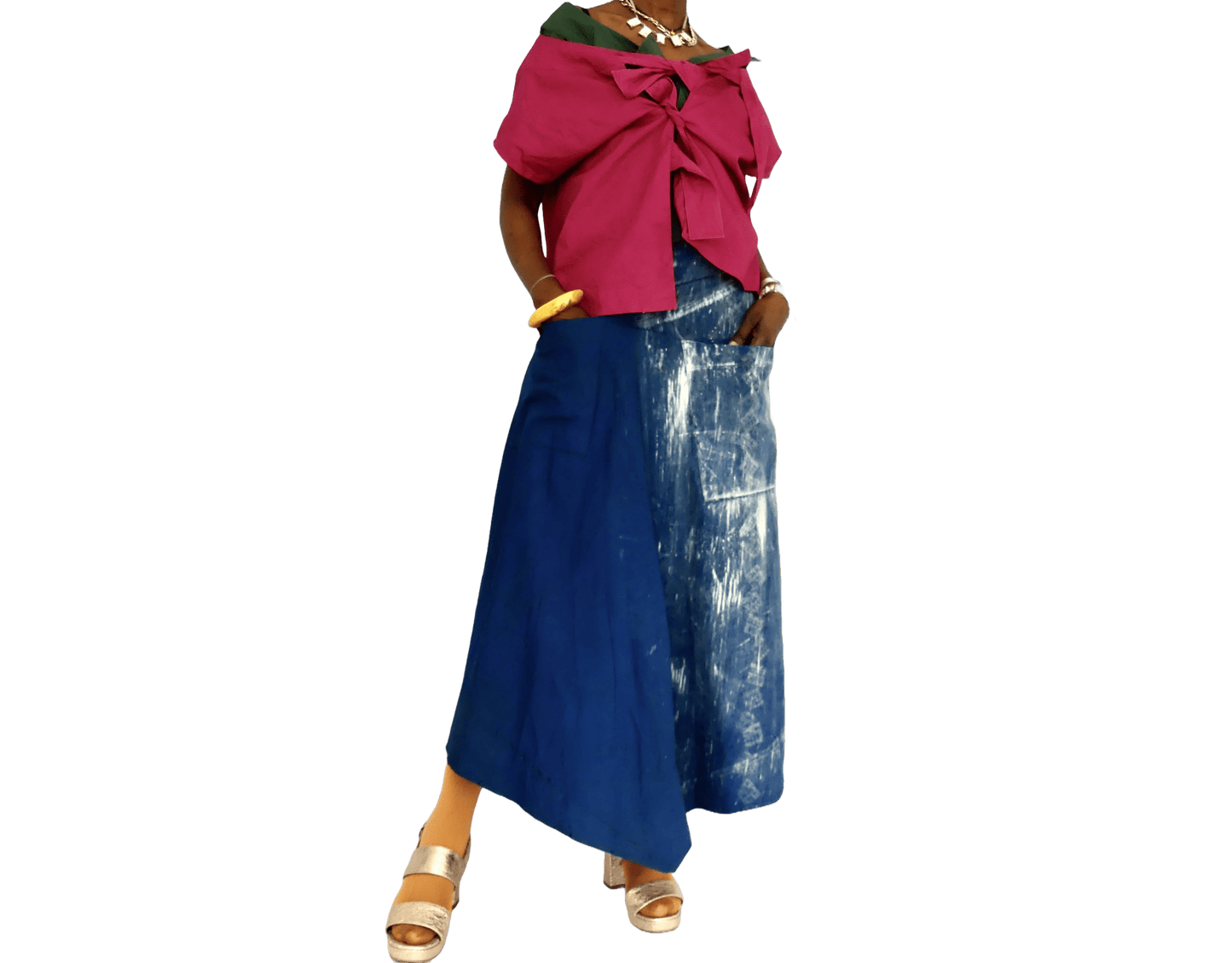 Iro Hand Dyed 100% Cotton Poplin Skirt - Ariike Ruban Studio