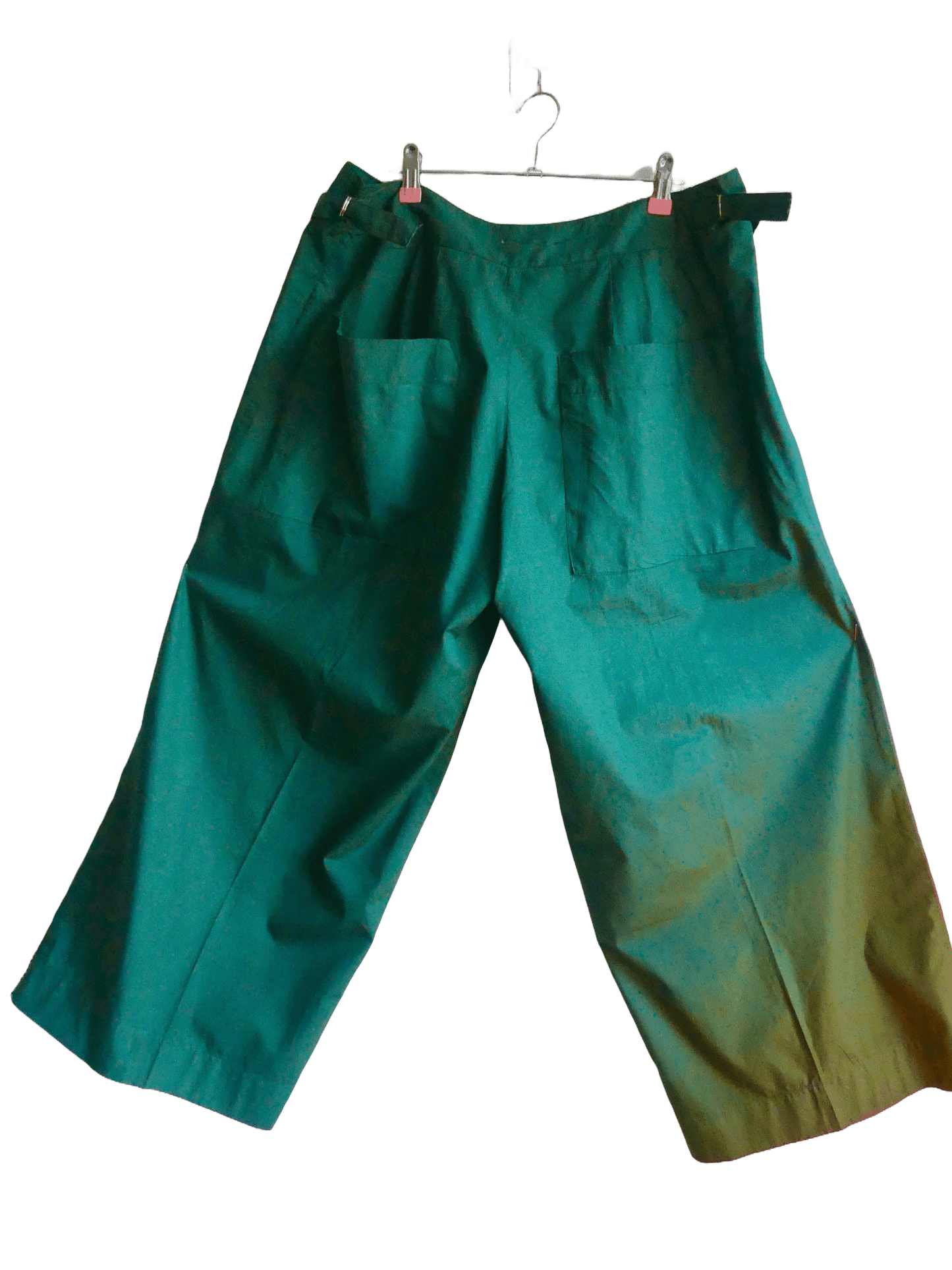 Bottle Green Cotton Pants - Ariike Ruban Studio