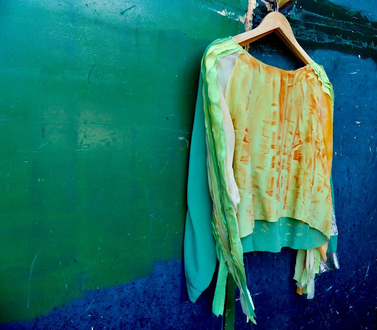 Ariya Silk Top with Fringed Sleeves - Ariike Ruban Studio