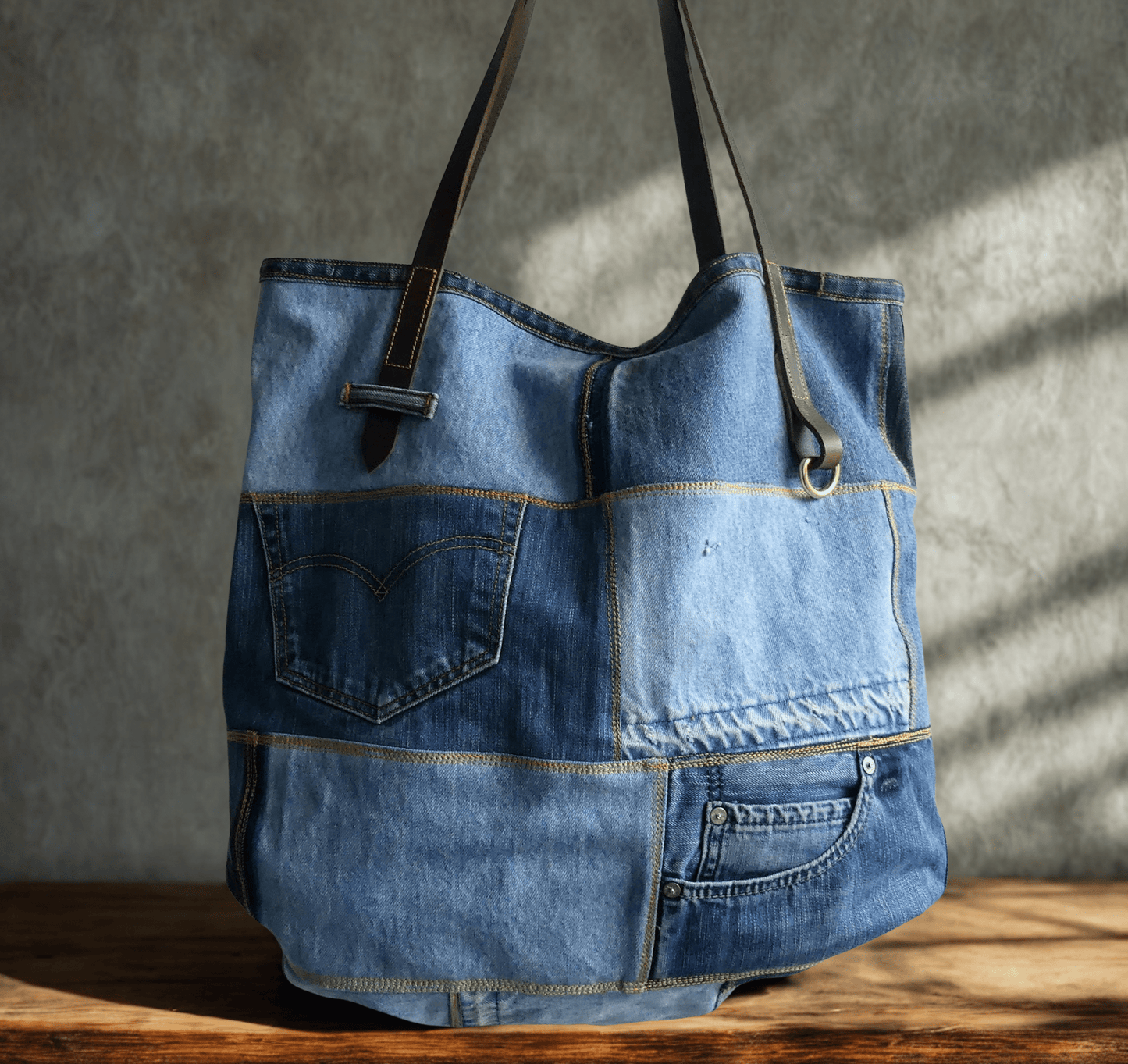 Upcycled Jeans Tote Bag - Ariike Ruban Studio