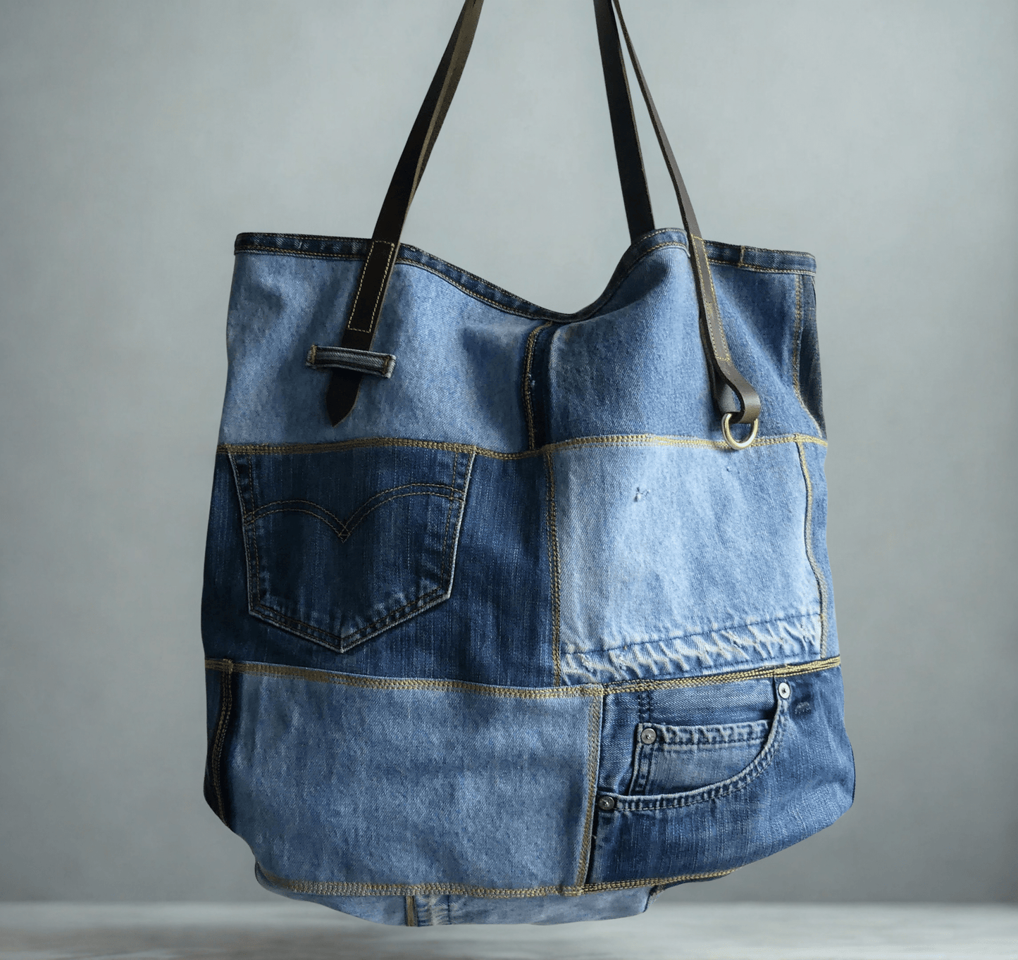 Upcycled Jeans Tote Bag - Ariike Ruban Studio