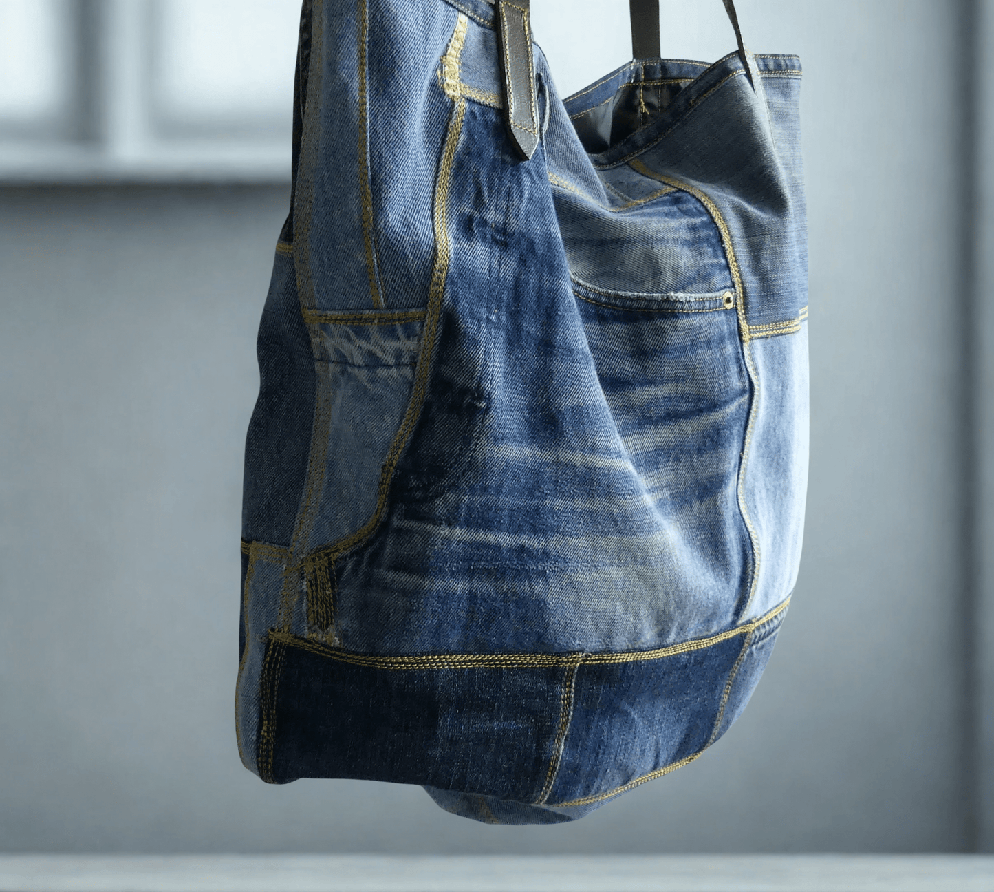 Upcycled Jeans Tote Bag - Ariike Ruban Studio
