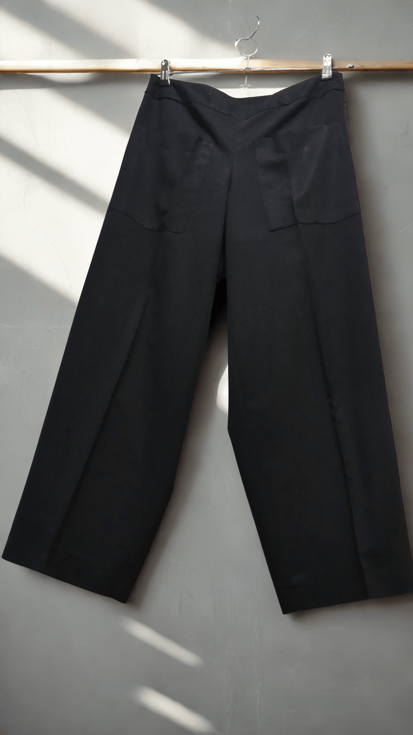 Barrel Trousers – Black Mixed Fibre - Ariike Ruban Studio