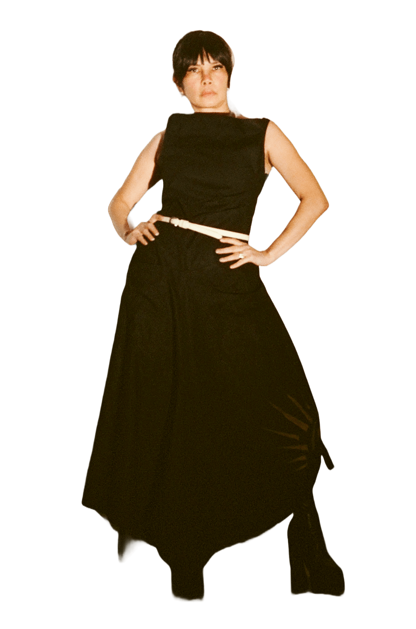 Asymmetrical Hand printed dress - Ariike Ruban Studio