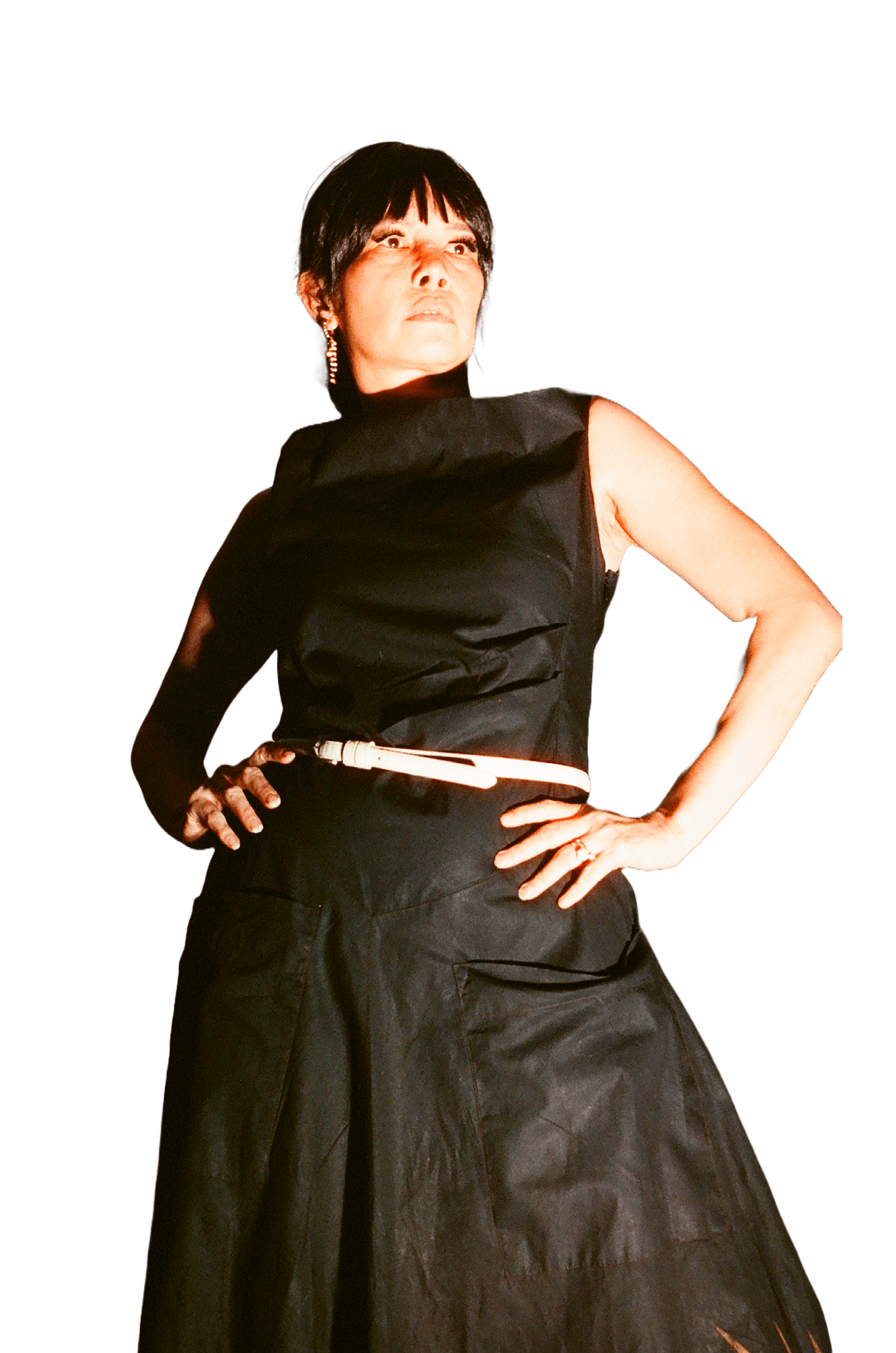 Asymmetrical Hand printed dress - Ariike Ruban Studio