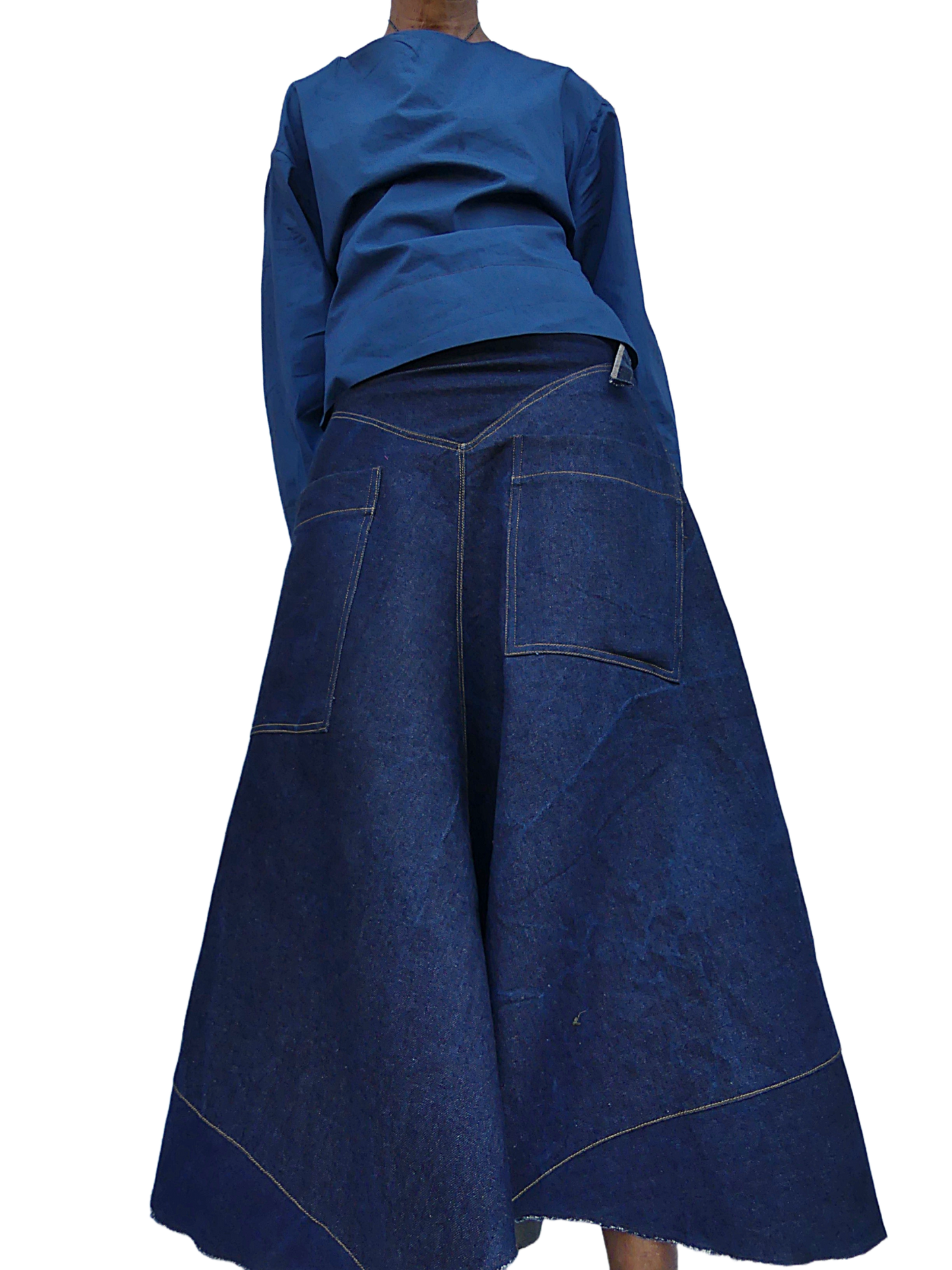 Denim Asymmetrical Skirt