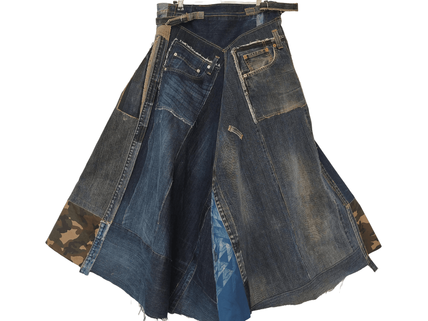 Upcycled Reworked - denim Skirt - Ariike Ruban Studio