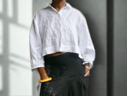 White Irish Linen Linen Top - Ariike Ruban Studio