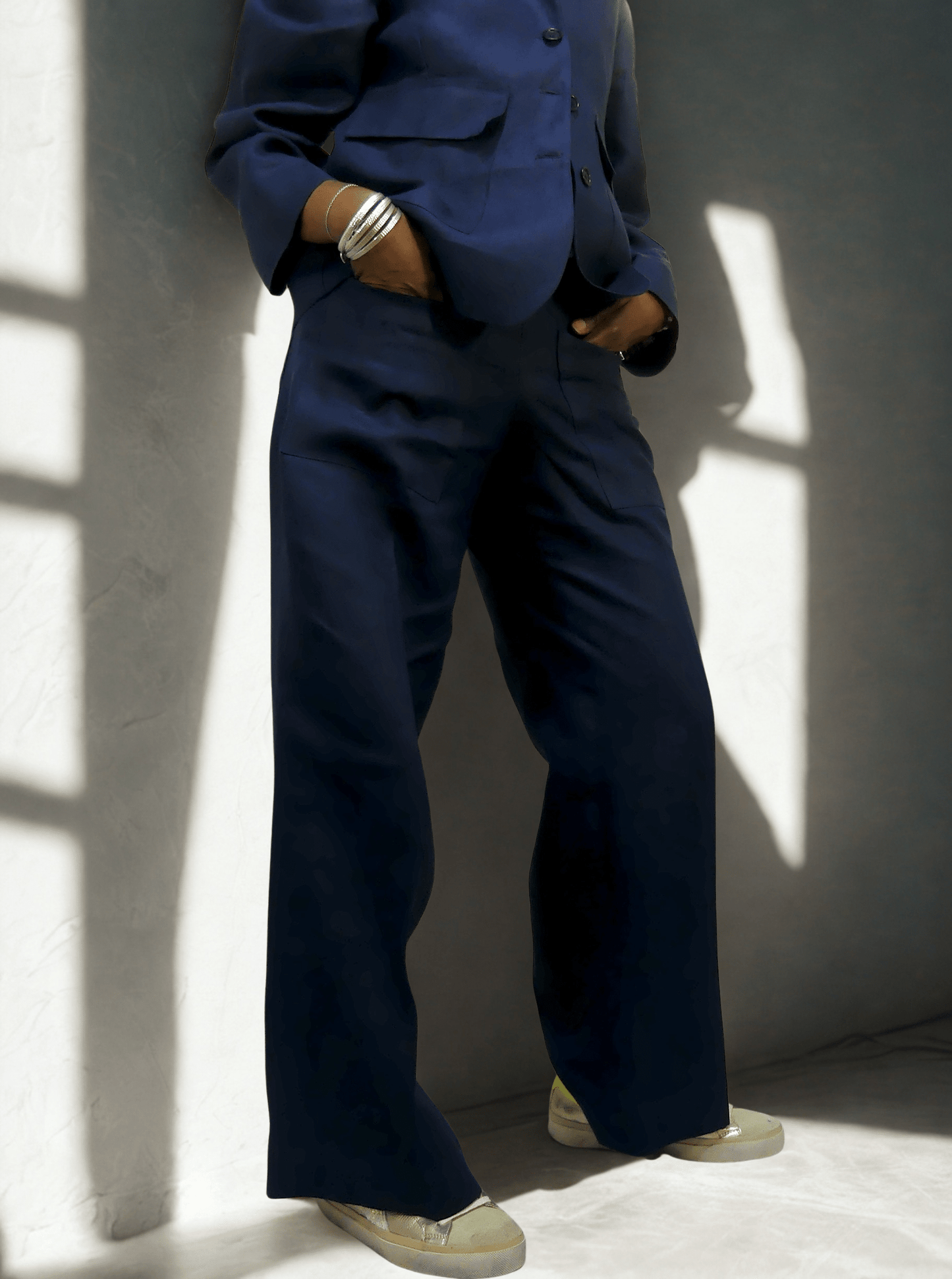Wide - Leg Irish Linen Trousers - Ariike Ruban Studio