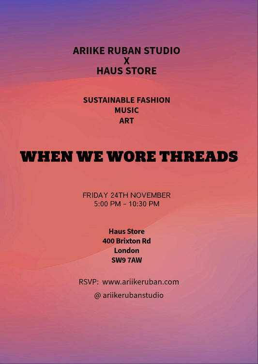 24 Nov Fashion & Music Pop Up @Haus Store Brixton