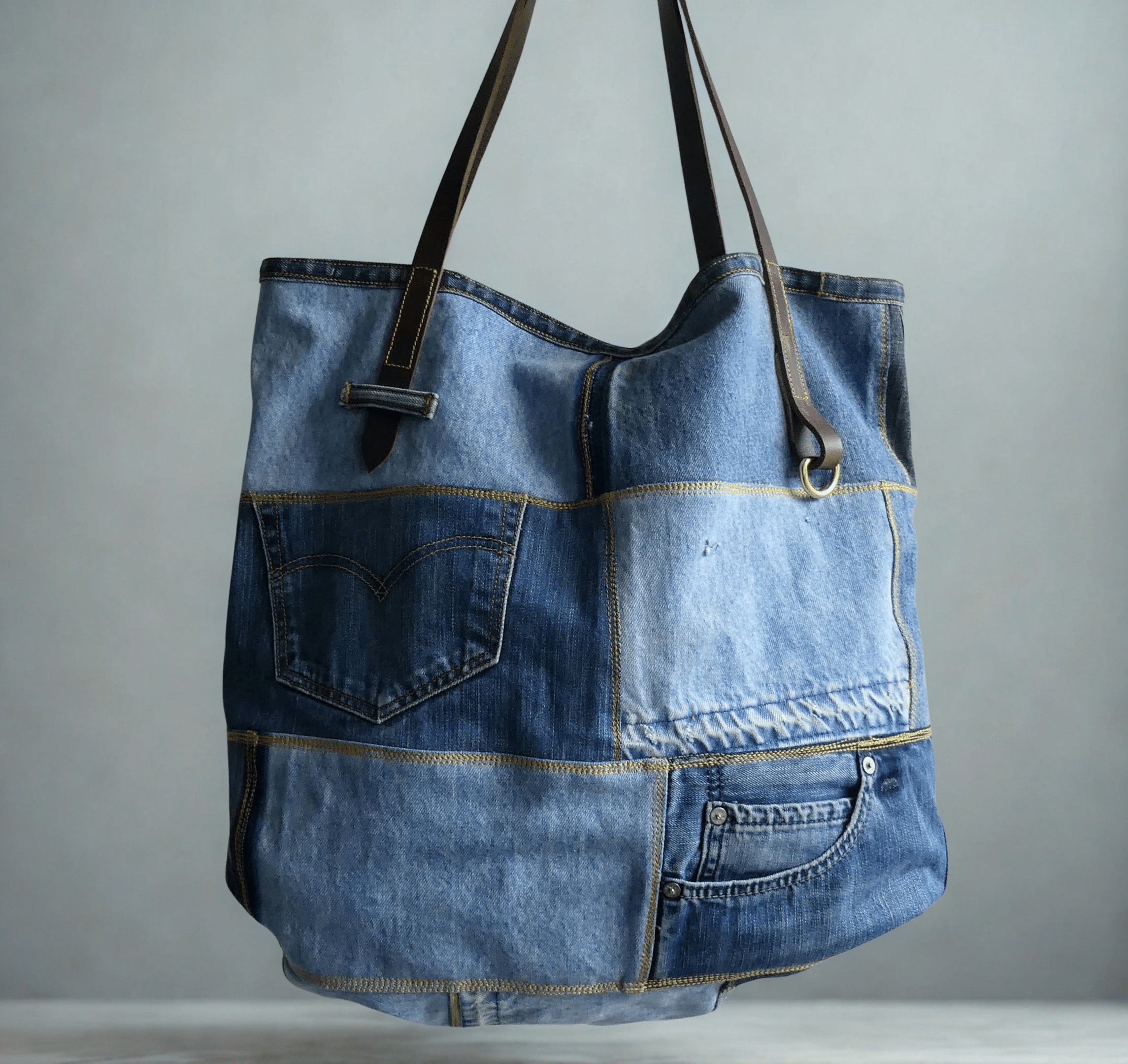 Upcycled Jeans Tote Bag - Ariike Ruban Studio
