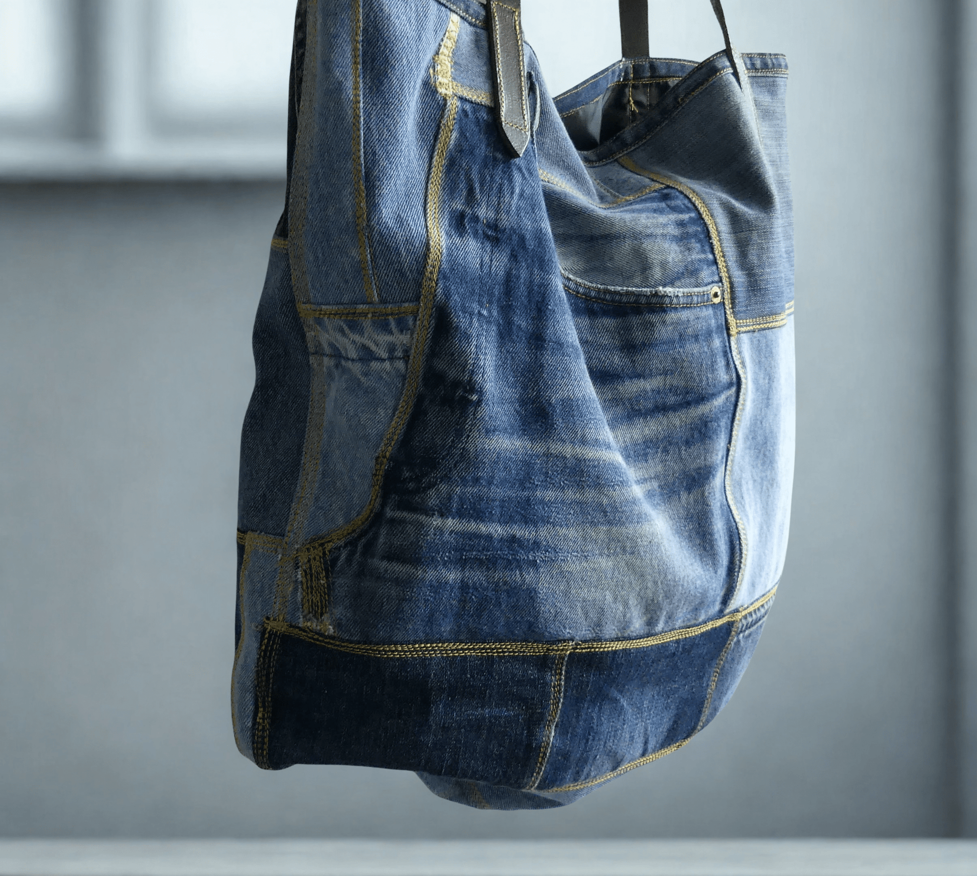 Upcycled Jeans Tote Bag - Ariike Ruban Studio