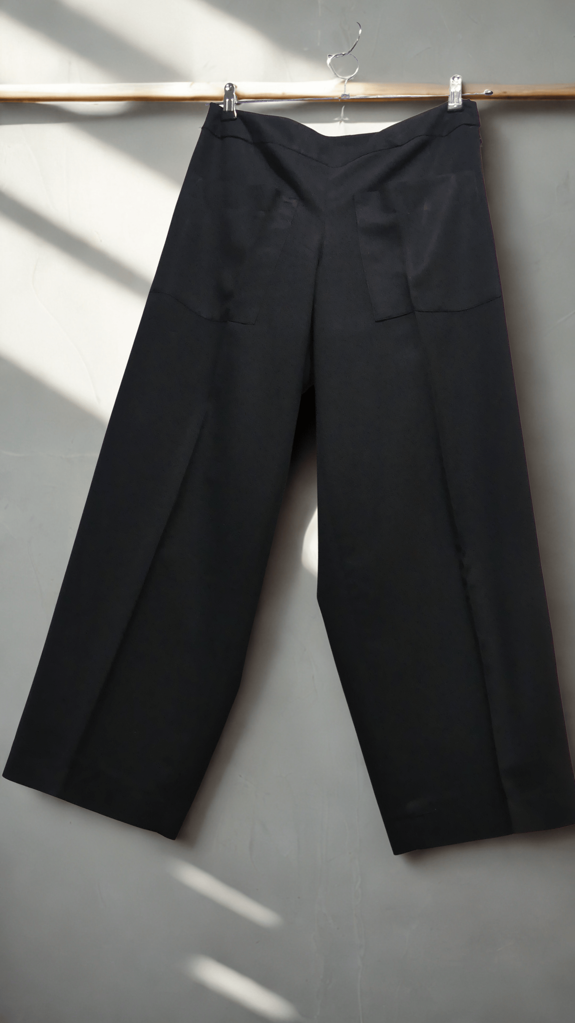 Barrel Trousers – Black Mixed Fibre - Ariike Ruban Studio
