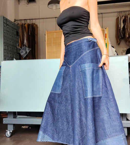 Iro/Indigo Skirt - Ariike Ruban Studio